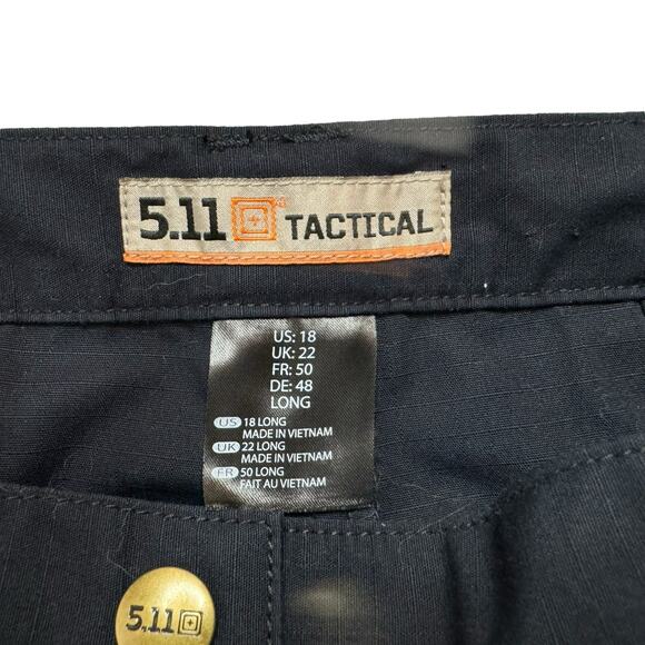 5.11 Tactical Taclite Pro Pant in Black Size 18 Long Women 64360 Officer Uniform - Picture 3 of 7